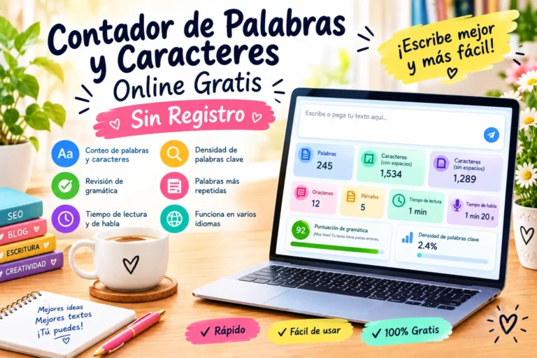 Contador de Palabras y Caracteres Online Gratis