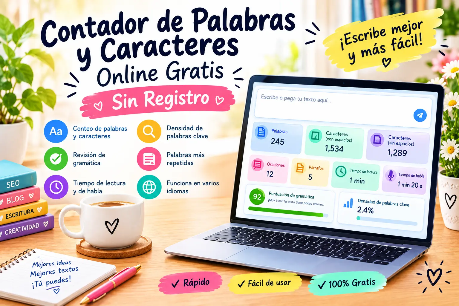 Contador de Palabras y Caracteres Online Gratis